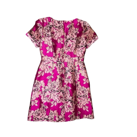 Adrianna Papell Womens Dress Sz 8 Pink Brocade Special Occasion Event Flattering - Picture 2 of 15